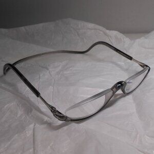 UNISEX CLIC READERS HALF CUT MAGNETIC BRIDGE +3.25 GREY NWOT
